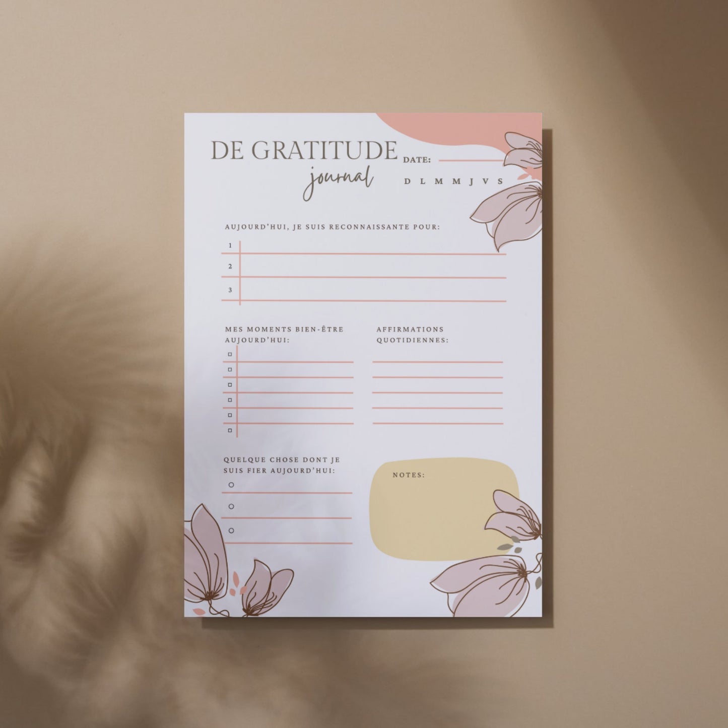 JOURNAL DE GRATITUDE GRAND FORMAT