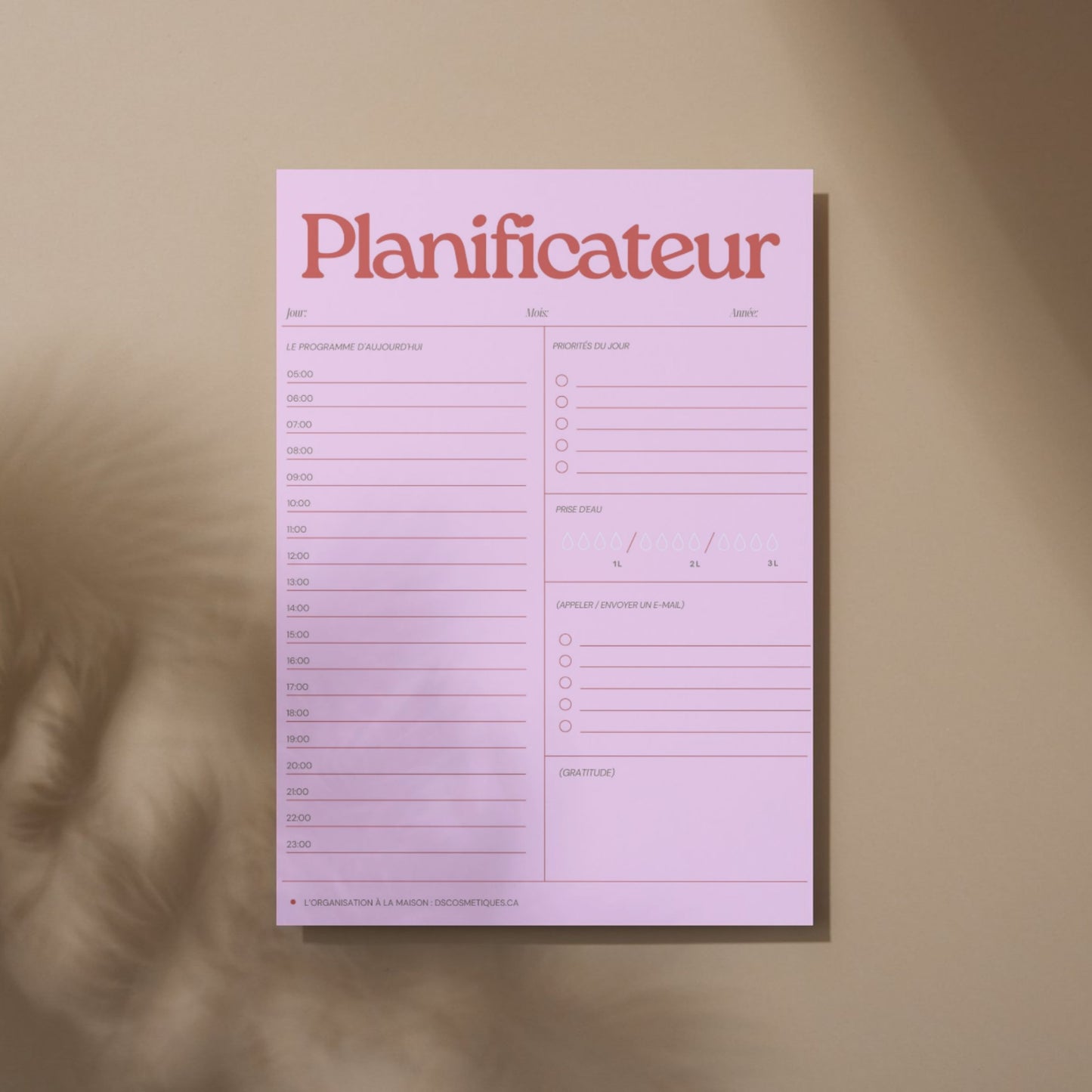 PLANIFICATEUR QUOTIDIEN