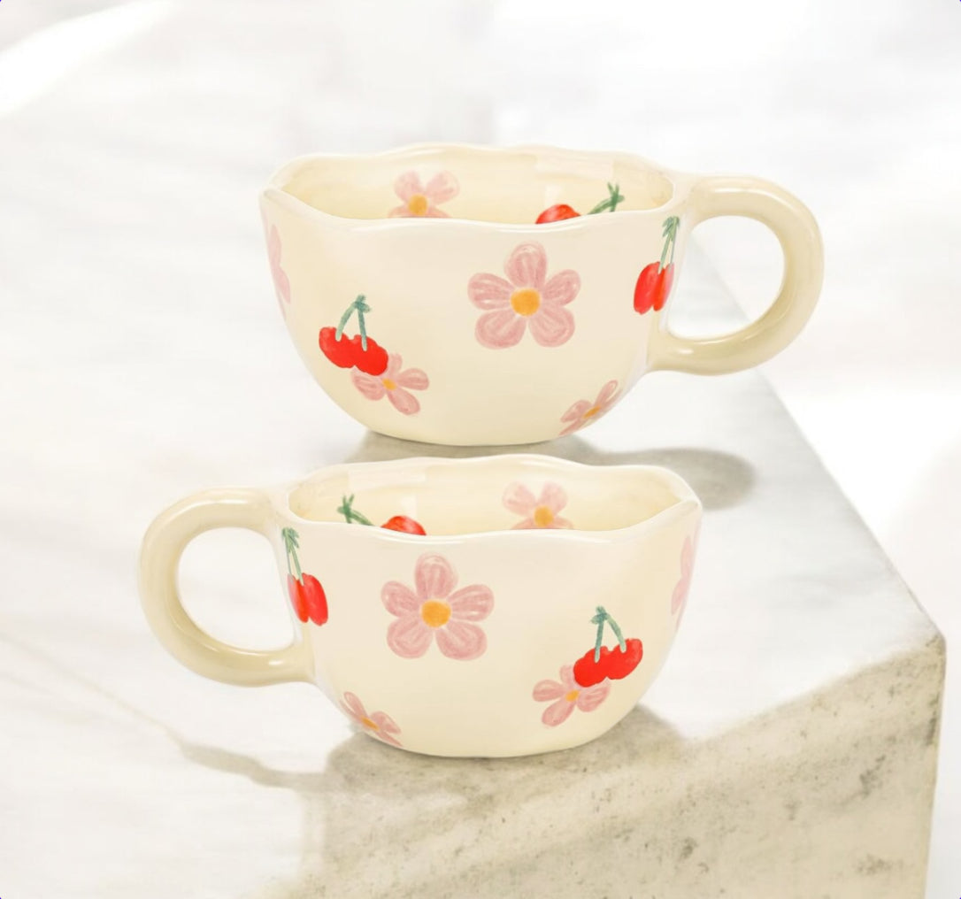 TASSE FLORAL CERISIER