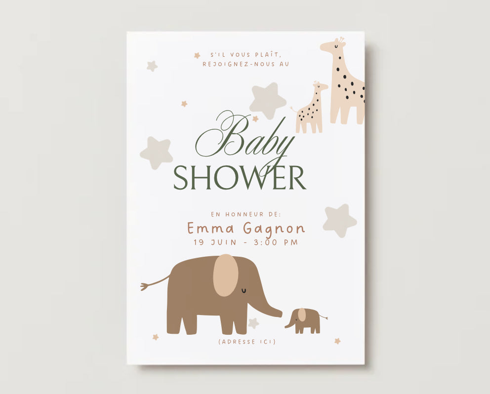 BOUGIE PERSONNALISABLE POUR BABY SHOWER